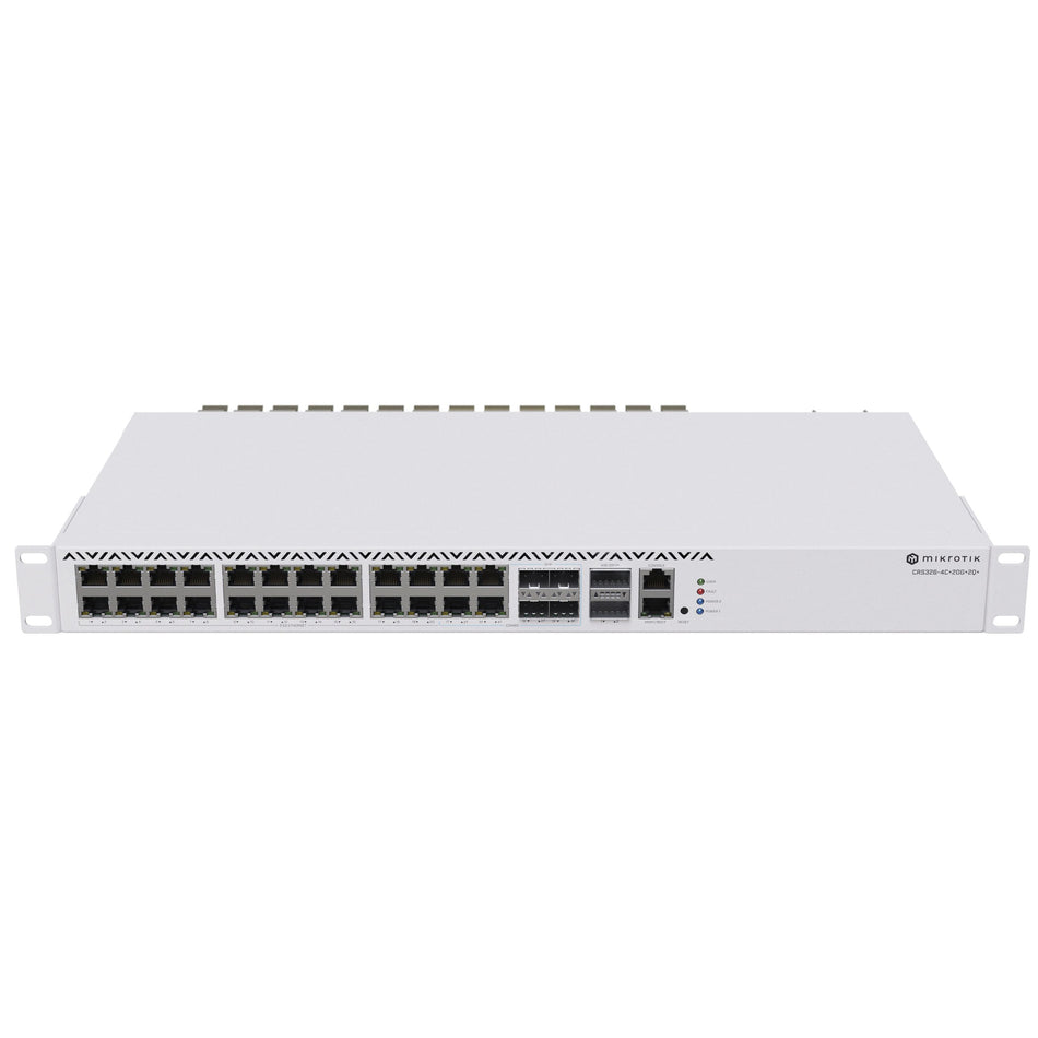 MikroTik CRS326 Cloud Router Switch w/ 2.5 Gigabit Ethernet and 40 Gbps QSFP+ [CRS326-4C+20G+2Q+RM]